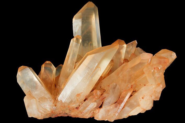 Tangerine Quartz Crystal Cluster - Madagascar #112787